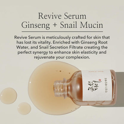 [BeautyOfJoseon] Revive Serum: Ginseng + Snail Mucin 30ml